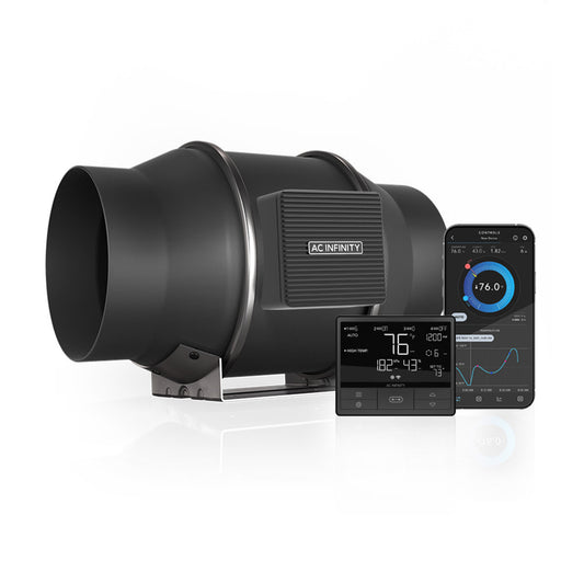 AC INFINITY INLINE DUCT FAN SYSTEM / 6-INCH /温湿表示付きマスターコントローラー/Wi-Fi対応/ CLOUDLINE PRO T6/AI-CLT6
