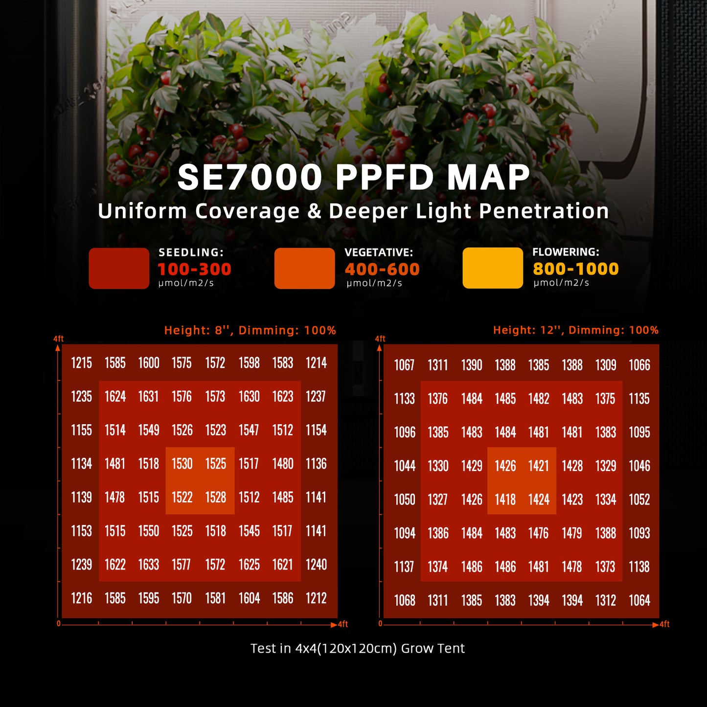 2024モデル SPIDER FARMER SE7000 Samsung LM301H EVO(範囲150×150cm / 730w)