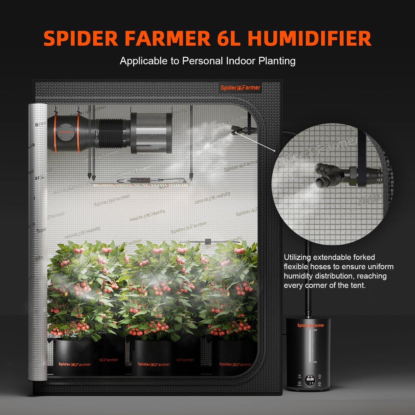 SPIDER FARMER 16L植物用クールミスト加湿器