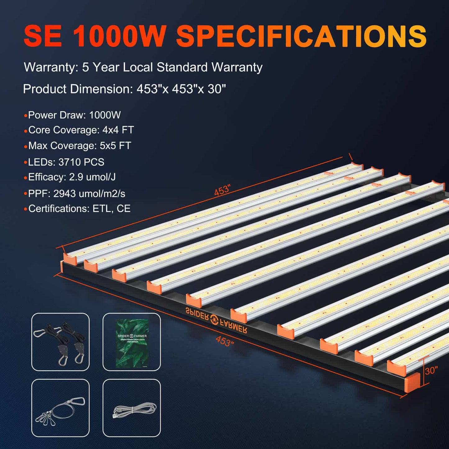 SPIDER FARMER SE1000W(範囲150×150cm / 1000w)