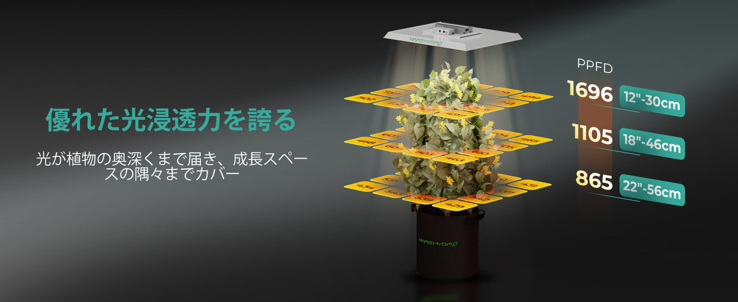 2024モデル MARS HYDRO TSW2000 (範囲120×120cm / 300w)