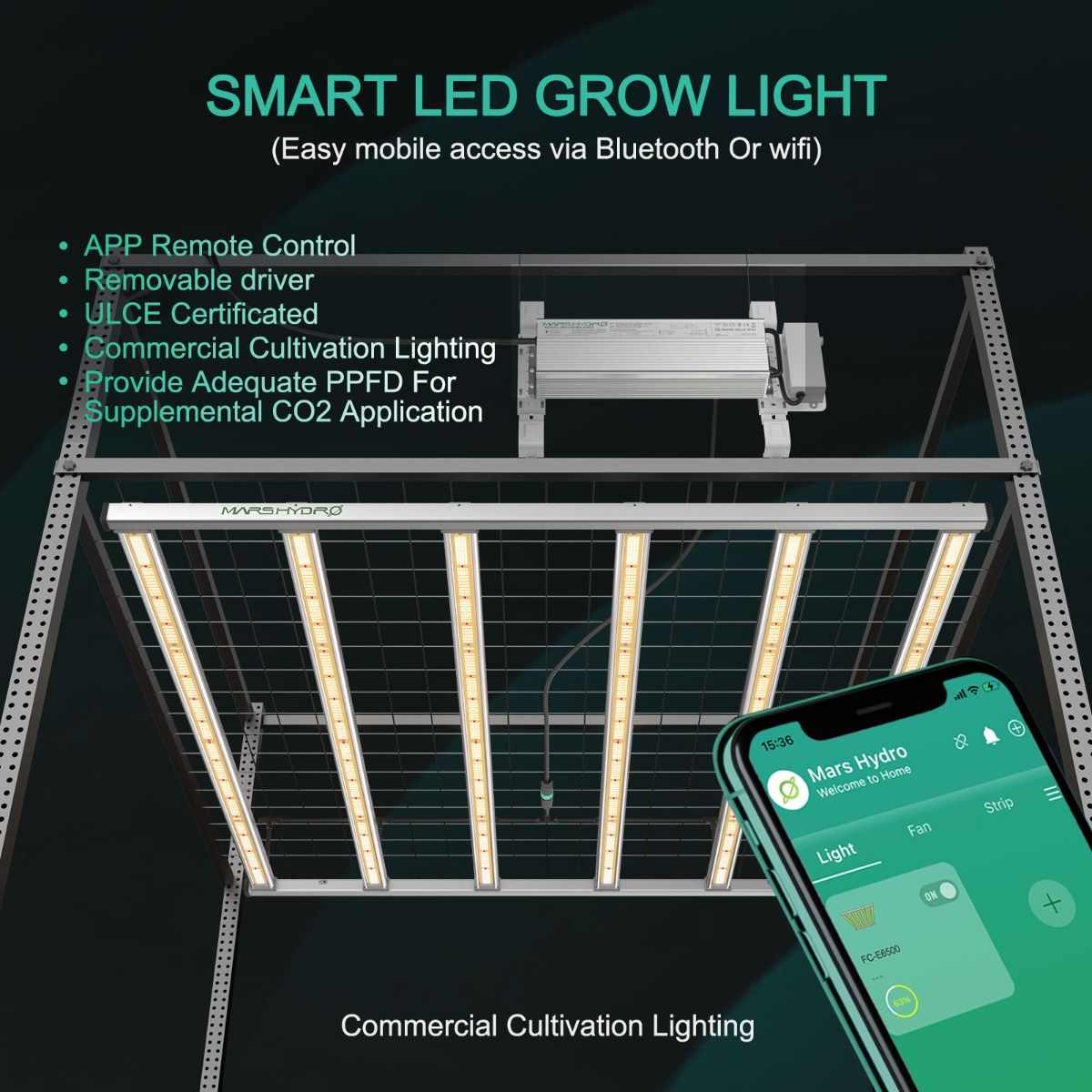 MARS HYDRO FC-E6500 Smart System 730W 照射範囲 150 x 150