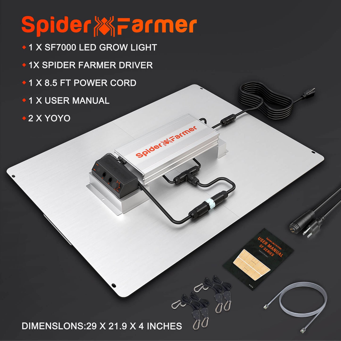 NEWモデル SPIDER FARMER SF7000 調光機能付き 650w 照射範囲150x150cm /LM301H EVO