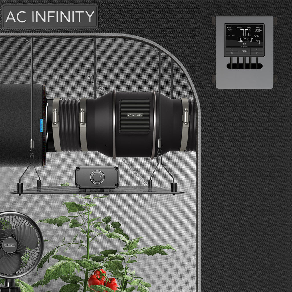 AC INFINITY INLINE DUCT FAN SYSTEM / 4-INCH /温湿表示付きマスターコントローラー/Wi-Fi対応 –  ALUS HOME