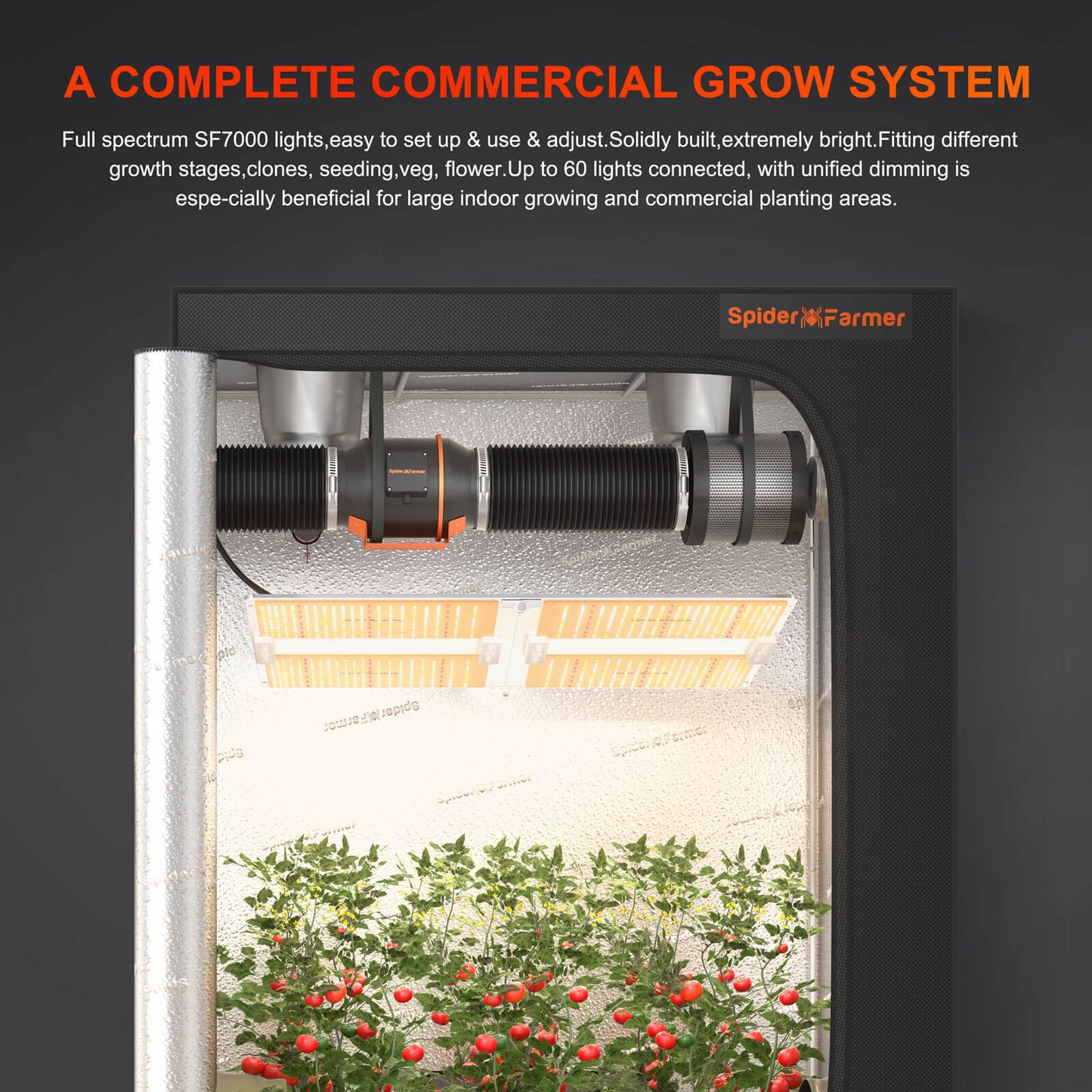 "Spider Farmer"SF-4000 Plant growth LED with dimming function 450w 3000K 5000K 660nm IR760nm