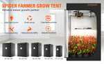 "Spider Farmer"Glow tent 120*120*200cm for indoor hydroponics