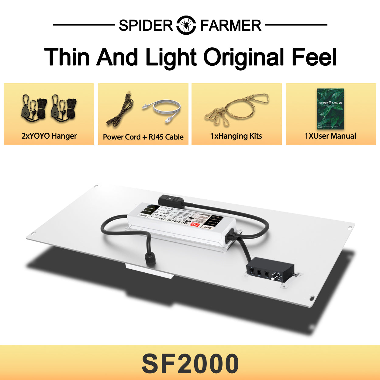 "Spider Farmer"SF-2000 with plant dimming LED dimming function 200w 3000K 5000K 660nm IR760nm